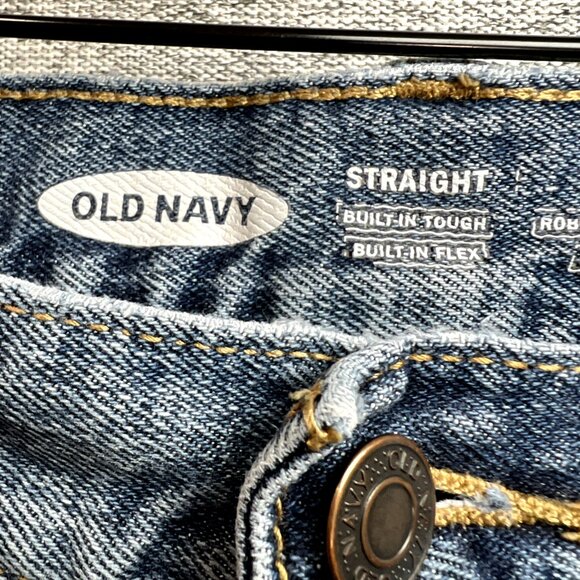 Old Navy Jeans Mens Size 34x31* Blue Denim Straight Medium Wash Casual - Picture 6 of 13